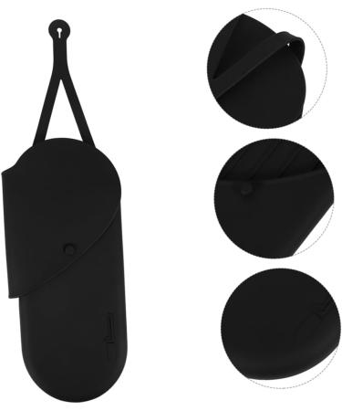 Mikinona 2pcs Black Storage Bag Hair Curler Pouch Hair Iron Silicone Bag Hair Rollers 29.50X13.50X2.00CM Black - Buy Online on SooperMarket.com