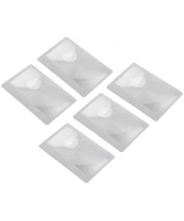 3X Pocket Magnifier 5Pcs Portable Fresnel Lens Credit Card Size Magnifying Glass Wallet Magnifying Lenses Jewelry Loupe Reading Aid Helper Nice