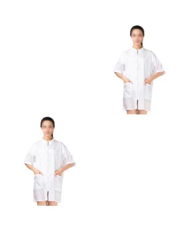 minkissy Clothes Hair dye Clothes Work Clothes Mens Tank Tops thobes for Men Custom Barber Jackets Chef Coat Jacket Clothes Hair Dye Hair Treatment Breathable Cloak Apron Apron