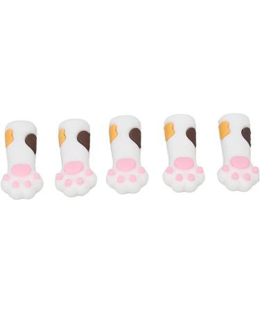 Silicone Cuticle Trimmer Protector Cuticle Scissors Cover Protector Cat Paw Shape Lightweight for Toenails (White) - Buy Online on SooperMarket.com