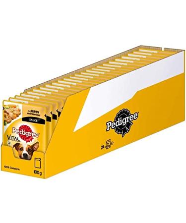 PEDIGREE Vital Protection Portion Pouches with Chicken and Vegetables in Sauce 24 x 100g Chicken & Vegetables in Sauce 100 g (Pack of 24)