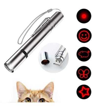 VOVIGGOL 7 in 1 Cat Toys LED Light Pointer Pet Interactive Chase Cat Dog Toys for Indoor and Outdoor Playing Cat Interactive Toys Wand Cat Chaser Toys USB Rechargeable
