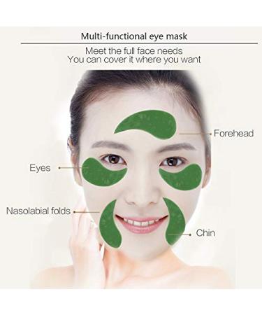 WALULAN Green Eye Mask - 60 Pcs - Anti-Wrinkle Treatment for Puffy Eyes, Dark Circles, Fine Lines - Moisturizing Collagen Eye Patches - Buy Online on SooperMarket.com
