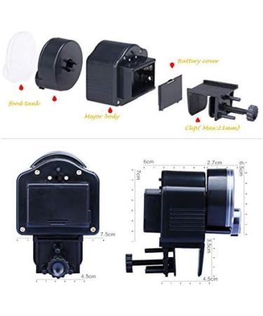 Podazz Aquarium Fish Feeder Vacation Aquarium Automatic Fish Food Dispenser Tank Feeder Timer Auto Feeders for Holiday Vacation Fish Dispenser (AF-2003D) AF-2003D Black - Buy Online on SooperMarket.com