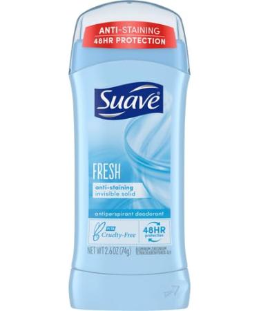 Suave Deodorant Antiperspirant Stick for Women - 48-Hour Odor & Wetness Protection - Fresh 2.6 oz | International Shipping - Buy Online on SooperMarket.com