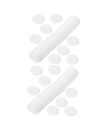 Balacoo 200 Pcs Thick Overlock Cotton Makeup Pads Facial Washing Patches Makeup Remover Pads Travel Accessories White Nail Polish Absorbent Cosmetic Pads Round Cosmetic Pads Face Pads Mask 6x6cm