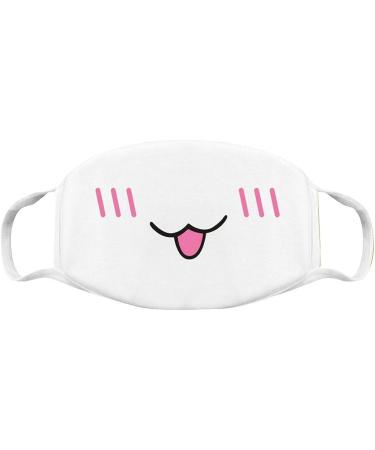QZQ HOME Unisex Cute Anime Mouth Mask - White Kawaii Anti Dust Face Cover - Buy Online on SooperMarket.com