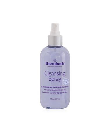 Therabath Pre-Treatment Cleansing Spray for Skin and Nails with Oils of Lavender Camphor and Peppermint for Professional Home and Spa Made in the USA 8 fl. oz.