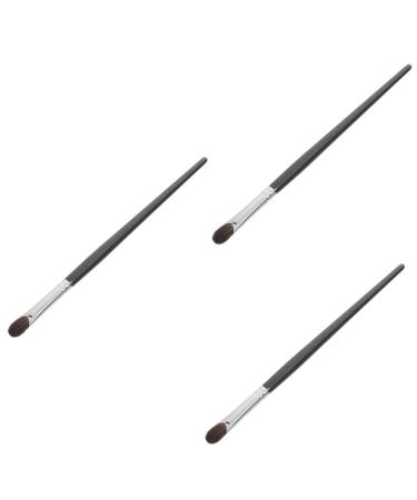 Baluue 3pcs Animal Hair Makeup Brush Face Makeup Brush Makeup Supplies Face Beauty Tools Black 17.70X0.70X0.70CMx3pcs Blackx3pcs