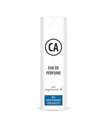CA Perfume Impression of Parma Blu Mediterraneo Bergamotto For Women & Men Replica Fragrance Body Oil Dupes Alcohol-Free Sample Travel Size Concentrated Long Lasting Attar Roll-On 0.14 Fl Oz/4ml-X1