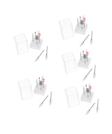 minkissy 5 Sets Nail Clipper Grinding Head Nails Drill Bits Ceramic Nail Bits Drill Bit for Nails Nail Art Drill Kit Brocas para Nail Drill Ceramic Tools Nail Kit Manicure Supplies Diamond