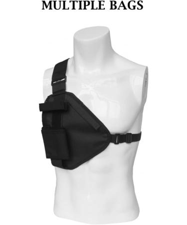 1PC Radio Chest Bag Walkie Talkie Holder Vest Men Waist Front Bag for Camping Hiking Black - Buy Online on SooperMarket.com