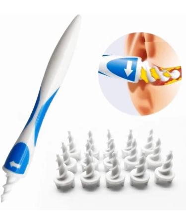Reusable Spiral Earwax Remover Tool with 16 Soft Replacement Heads - Safe for Adults and Children - Buy Online on SooperMarket.com