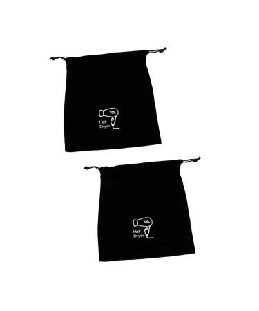 MUSISALY 2 Pcs Hair Dryer Storage Bag Hair Tools Travel Bag Travel Hair Tools S choir Hair Jewels Flannel