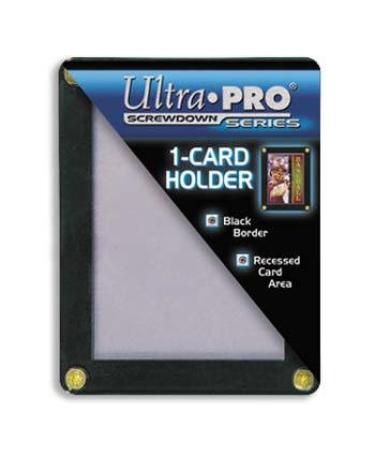 Ultra Pro UPSCR1CD Screwdown - Black & Clear Frame - Single Card Black Holder