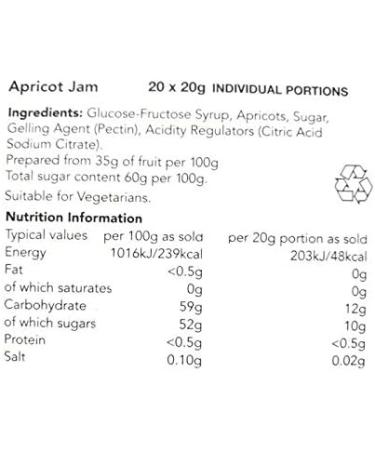 Jam Marmalade Individual Assorted Single Portions Mixed Flavours Selection (18 Portions) - Buy Online on SooperMarket.com