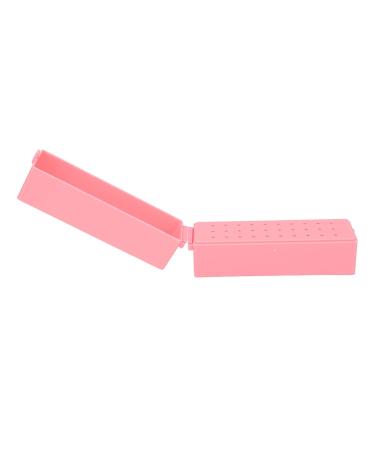30 Holes Nail Drill Bits Holder Manicure Tools Nails Display Organizer Container Dustproof Acrylic Cover Space Saving Nail Grinding Bits Container For Home Use Nail Salon