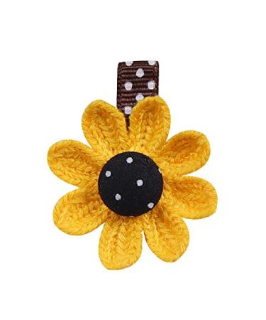 Sunflower Hair Clip Set for Girls - Mini Rubber Bands and Alligator Clips for Kids - Buy Online on SooperMarket.com