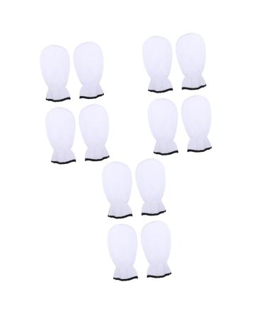 Beavorty 6 Pairs Maintenance Care Gloves Womens Mittens Cloth hot Wax Hand Gloves Wax Glove Supplies Working Gloves spa Paraffin Wax Cover Body White Polyester Miss moisturizing Cover
