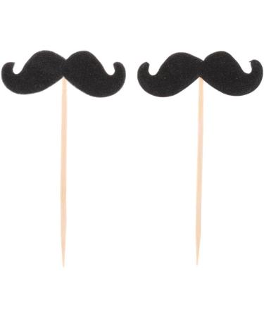Luzhengyang 20pcs Mustache Stick Cupcake Birthday Wedding Cake Topper - Buy Online on SooperMarket.com