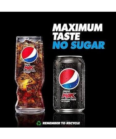 Pepsi Max No Sugar Cola Cans 24 x 330ml | Sugar-Free Carbonated Soft Drink | Refreshing Pepsi Taste with Thank you Card - Buy Online on SooperMarket.com