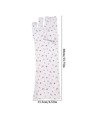 dsbdrki UPF 50+ Manicure Gloves Anti UV Shield Gloves for Gel Nail Lamp Nail Art Fingerless Glove for Manicure Dryer Long 11.5x40 cm - Buy Online on SooperMarket.com