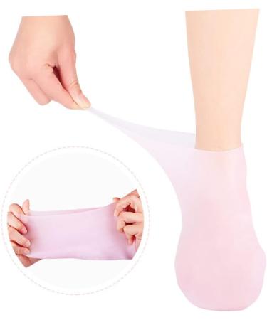 minkissy 2 Pairs Sock Skin Soles Gel Booties Moisturing Foot Moisturizing Foot Moisturizer Spa Stocking Skin Protect Soles Foot Lotion Spa Soften Women's Heel Silicone Gel Pink Sebs - Buy Online on SooperMarket.com