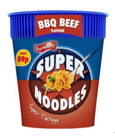 Batchelors Super Noodles Pot BBQ Beef 75g - Case of 8 (Price Marked)