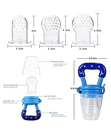 Baby Fruit Feeder Pacifier 3 Pack - Fresh Food Feeder for Toddlers & Kids - Silicone Teething Toy - Buy Online on SooperMarket.com