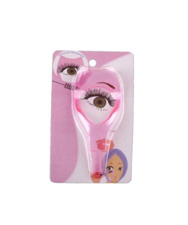 Pinicecore 3 in 1 Eyelash Makeup Tool Upper Lower Eye Mascara Guard Applicator Guide Helper Eyelash Comb Pink