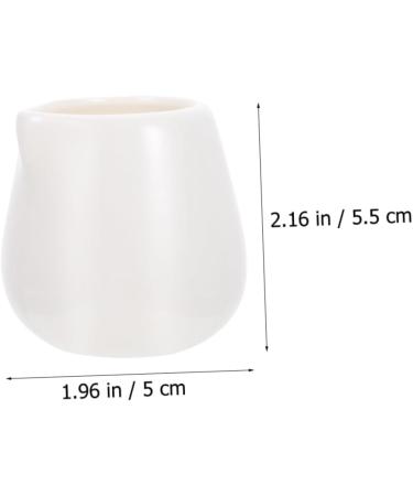 Zerodeko Espresso Frothing Pitcher Ceramic Milk Creamer Dispenser 4pcs Ceramic Milk Cup White Simple Creamer Ceramics Coffee Creamer Pitcher Italian Espresso Cups 4.5X4X5CM White - Buy Online on SooperMarket.com