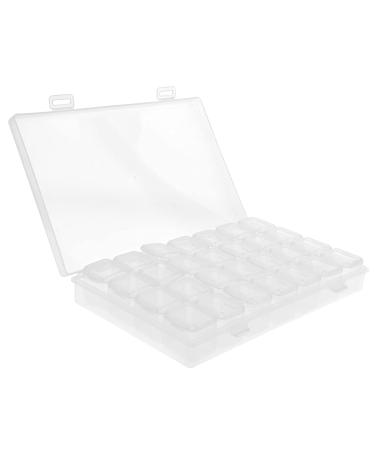 Buy EVSCAN 28-Slot Transparent Plastic Organizer Box - Sustainable Storage for Earrings Neck Chains & Medication - Buy Online on SooperMarket.com