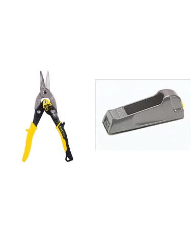 Stanley Aviation Snips Straight Cut (2-14-563) & Metal Body Surform Block Plane 5 21 399 Straight Cut + Surform Block Plane