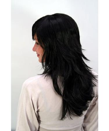 Buy WIG ME UP 9265-1B Long Black Wig with Layered Hair & Bangs - Stylish & Versatile International Shipping Available - Buy Online on SooperMarket.com