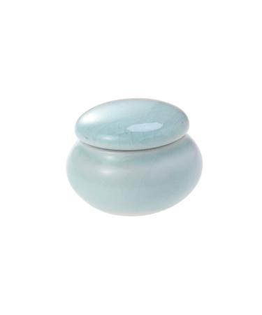 UPKOCH Cream Jars Mini Ceramics Rouge Storage Tank for Creams Toiletries Cosmetic Makeup Body Hand Lotion Shampoo - 4.6X2.7X3.5CM (Blue)
