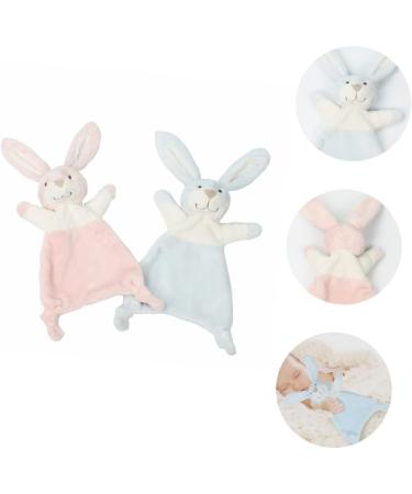 Toyvian 16 Pcs Organic Bunny Stuffed Animals for Babies - Lovey Blanket Rabbit Soother Towel, Assorted Colors, 28x10cm, Pack of 8 - Buy Online on SooperMarket.com
