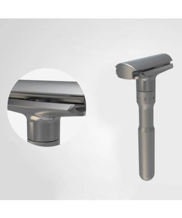 Folpus Zinc Alloy Handle Double Edge Safety Razor - Premium Quality Shaving with 5 Extra Blades - International Shipping Available - Buy Online on SooperMarket.com