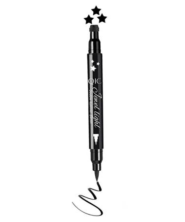 Go Ho Black Liquid Eyeliner Stamp Star Stamp Eyeliner Makeup Double-Side Seal Waterproof Eyeliner Pen Long-lasting Smudge-proof Tattoo Tools Eye Liner Makeup Tools 1 PC Black Star Stamp