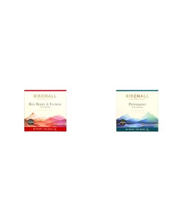 Birchall Red Berry & Flower - 80 Prism Tea Bags & Tea | Peppermint Leaves | Herbal Tea | 1 Pack of 80 Plant-Based Prism Tea Bags + Prism Tea Bags 80 Prism Tea Bags