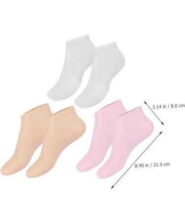 Healeved 3 Pairs Moisturizing Socks Non Socks Spa Socks Foot Socks Moisturizing Overnight Moisturizer Socks Foot Care Gel Socks for Dry Cracked Feet Women Foot Mask Sole of Foot Lotion Sebs - Buy Online on SooperMarket.com