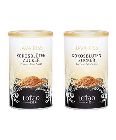 Lotao coconut blossom sugar Bio 2x250g: Java Kiss |Brown sugar replacement with caramel note |Palm sugar: unaffited sugar from coconut blunders syrup |Natural sweetener for cheeks coffee + tea 250 g (2 pack)