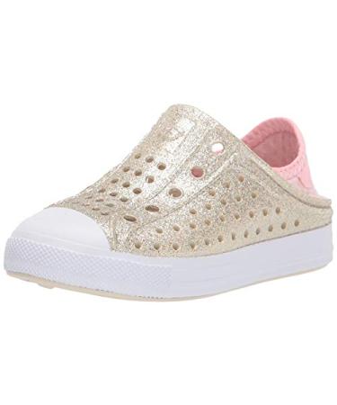 Skechers Unisex-Child Foamies Guzman Steps-Glitter Mist (Toddler) Sneaker Big Kid (8-12 Years) 13 Big Kid Champagne