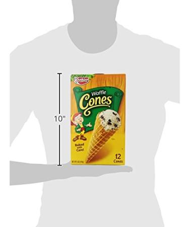 Keebler Waffle Ice Cream Cones 12 Count Box, 5 Ounce (Pack of 12) - Delicious Treats for Desserts and Snacks - Buy Online on SooperMarket.com
