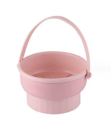 3 in 1 Makeup Brush Cleaning Set - Professional Silicone Cleaner Mat & Washing Bowl | Multifunctional Drying Basket - 150ml/5.12fl.oz - Pink - Buy Online on SooperMarket.com