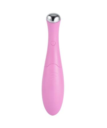 Eye Massager Portable Vibration Eye Face Massager Anti-Aging Device for Wrinkle and Dark Circle Removal (Pink)