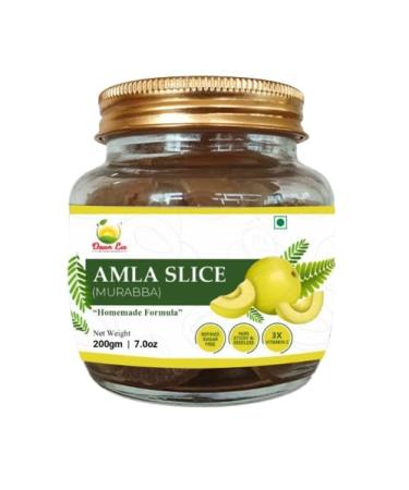 Dawn Lee Amla Slice - Murabba - Pure Homemade - Natural Tasty- For Cravings- Traditional- Non Sticky And Seedless - 3X Vitamin C - Marmalade like Jam - Refined Sugar Free- 200 GM