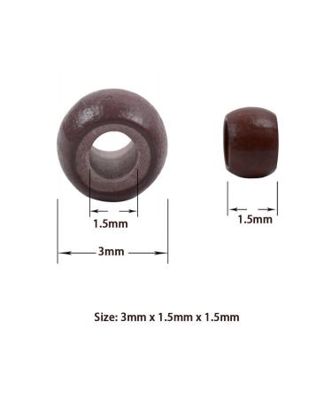 200 Pcs 3.0mm Brown Silicone-Lined Copper Nano Rings Micro Beads for Hair Extensions - Buy Online on SooperMarket.com