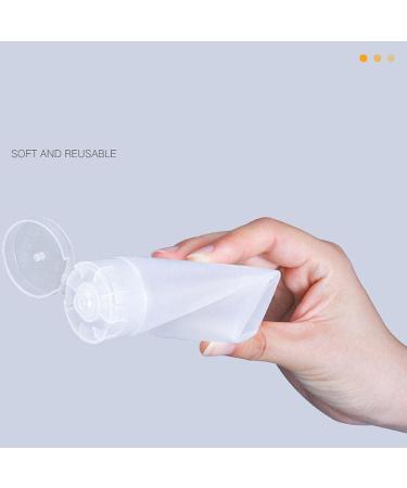 5Pcs 20ML Empty Cosmetic Tubes Portable Clear Refillable Bottles Travel Squeeze Lotion Containers with Flip Lid for Facial Cleanser Hand Cream - Buy Online on SooperMarket.com