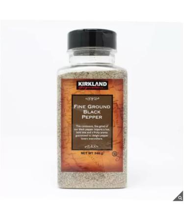 Kirkland Signature Fine Ground Black Pepper- Kosher - Great for Recipes - Sourced from Vietnam - 348g