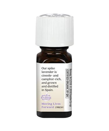 Aura Cacia Organic Lavender Spike Essential Oil - 0.25 fl oz | Pure & Therapeutic - Buy Online on SooperMarket.com